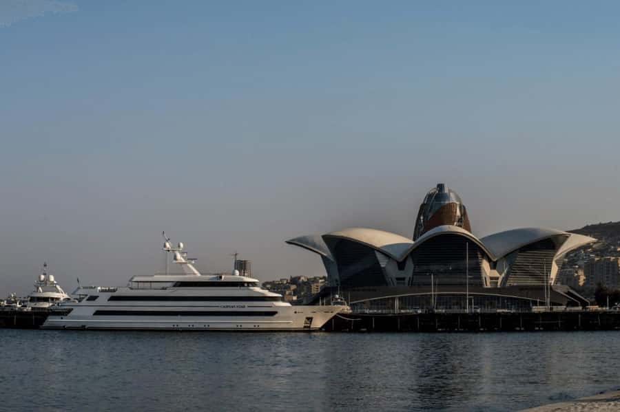 Baku: Caspian Sea Boat Tour with City Skyline Views - Tea, music, and the mood on board