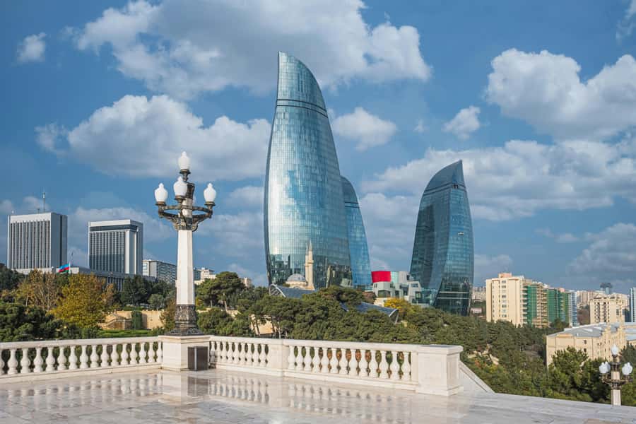 Baku: City Tour with Old City, Flame Towers, and Funicular - Highland Park and the funicular: Baku from above