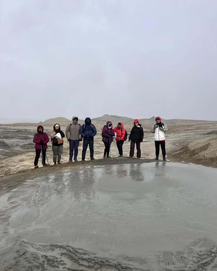 Baku:Gobustan Mud Volcanoes Temple & Entry tickets included - Yanar Dag, where the hillside burns