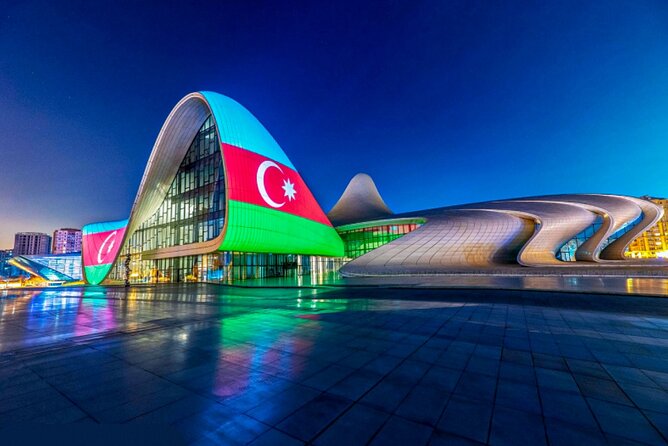 Baku Night City Tour Discover the Magic of Illuminated Landmarks - Heydar Mosque: a graceful final stop