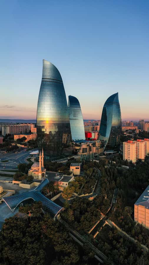 Baku: Night Panoramic Group Tour with Flame Towers 1 - Highland Park and Baku from above