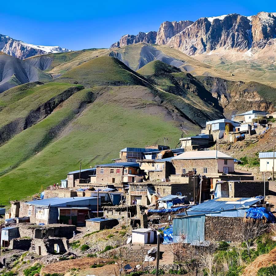Baku to Khinaliq village, Guba, Candy Cane, w Homemade Lunch - Candy Cane Mountains and the Beshbarmaq pass