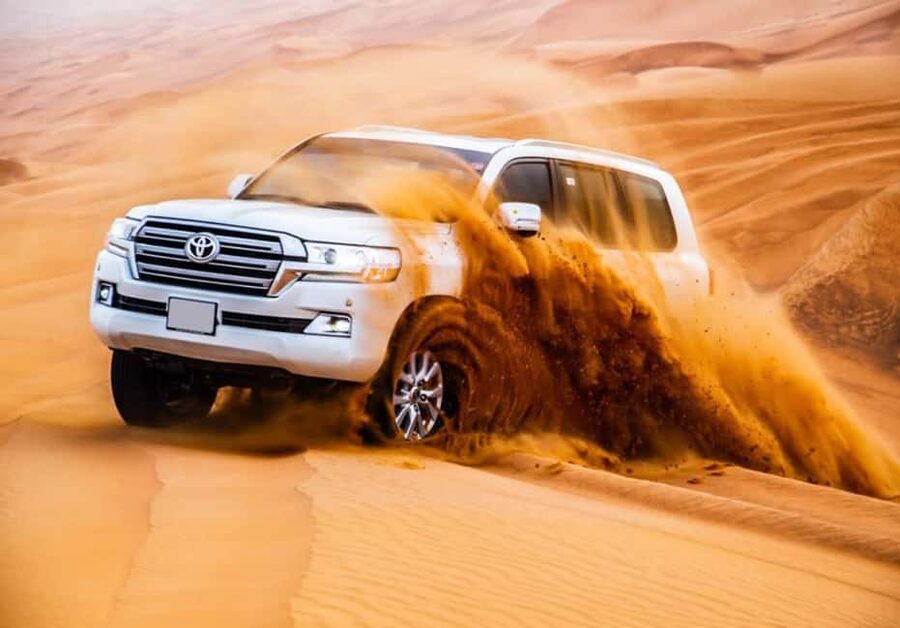 Dubai: Desert Safari, Camel Ride, Quad Bike & BBQ Dinner - The 4x4 ride and first desert views
