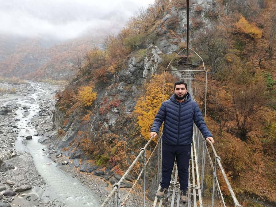From Baku: Gabala Cable Car, Nohur Lake & Juma Mosque Trip - The hanging bridge in Ismayilli