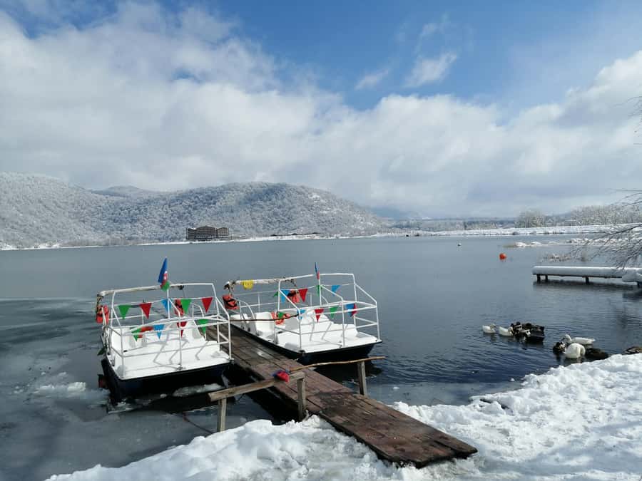 From Baku: Gabala Cable Car, Nohur Lake & Juma Mosque Trip - Starting at your Baku hotel at 9am