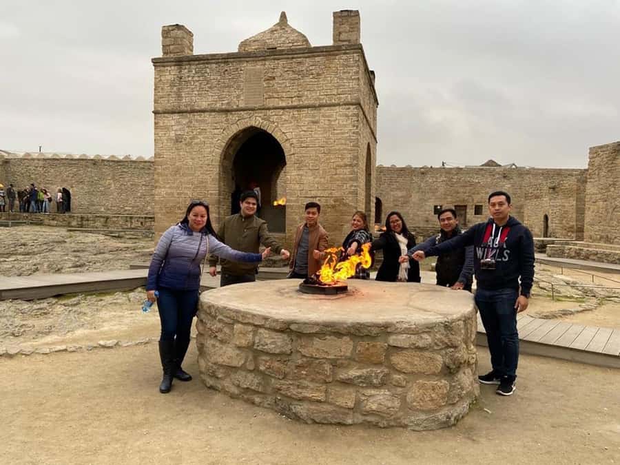 Gobustan & Mud, Fire Temple, Burning Mountain, H.A. Center - Gobustan turns rock into a history lesson
