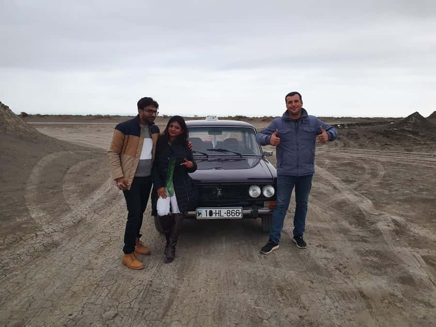Gobustan, Mud Volcano, Burning Land and Fire Temple Tour - Mud volcanoes and the gray earth