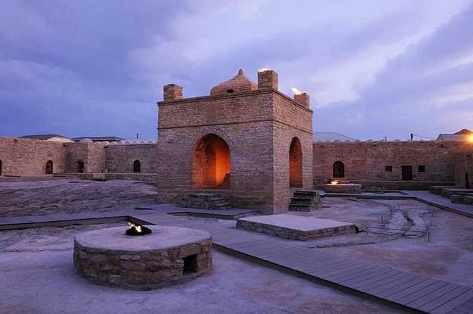 Gobustan, Mud Volcano, Burning Mountain and Fire Temple Tour - Yanar Dag and the fire that never seems to quit