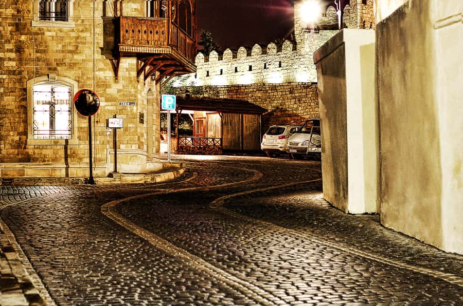 Incredible Baku Nights Panoramic Tour - Nizami Street and Fountain Square after dark