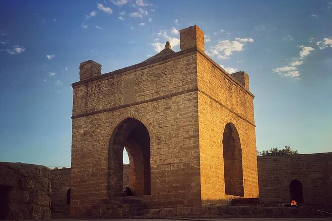 Qobustan rock arts, Mud Volcanoes, Fire temple Ateshgah, Yanardag - Ateshgah Fire Temple and the old sacred flames